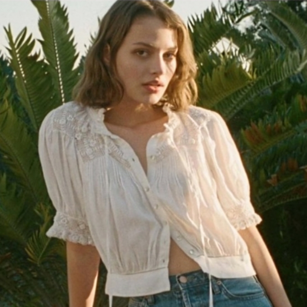 Doen Agatha Top Size Large White 🤍